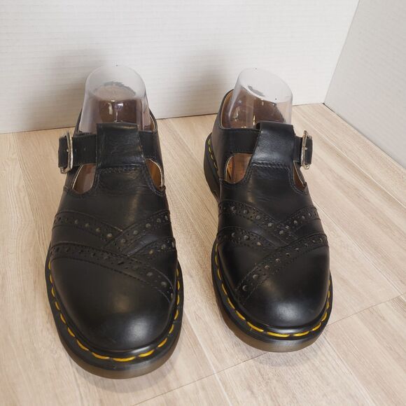 Doc Martens 8065 Mary Jane Black Leather Shoes Women’s Size 6 Vtg 90s Double - Picture 4 of 10